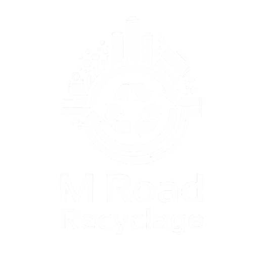 Logo M road recyclage blanc